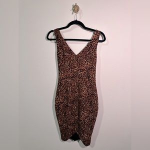 ASTR Cheetah midi Dress size small NWOT